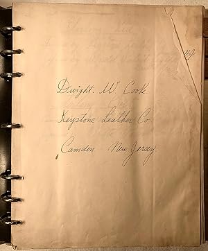 Hide Preparation and Tanning Archive of D.W. Cooke, Chemist--Keystone Leather Company, New Jersey...
