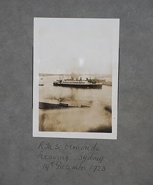 World Tour Photo album on the R.M.S. Ormonde, leaving Sydney 19 December 1923