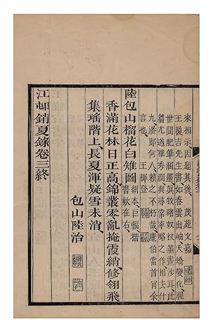Jiangcun xiao xia lu æ±é é å¤é [Records from Yangzi River Village's [Herb Hall], made to Pa...