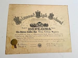 1918 High School Diploma for Female Student in West Virginia