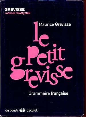 Le Petit Grevisse : Grammaire française