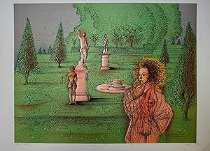 JEAN CARZOU: "L'automme à Versailles", Original lithograph signed by the artist - 55 x 75 cm LITH...