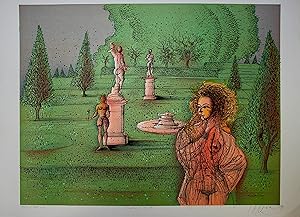 JEAN CARZOU: "L'automme à Versailles", Original lithograph signed by the artist - 55 x 75 cm LITH...