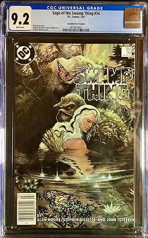The SAGA of THE SWAMP THING No. 34 (Canadian Newsstand Variant - March 1985) CGC Graded 9.2 (NM-)