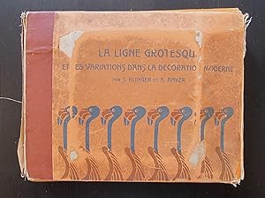 1902 Original Book - "La Ligne Grotesque et Des Variations dans la Décoration Moderne" - by Kling...
