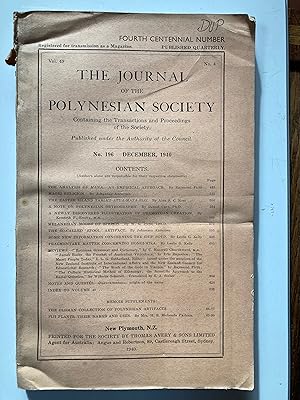 The journal of the Polynesian Society, containing the transactions and proceedings of the Society...