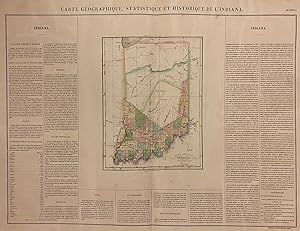 Carte Geographique, Statistique et Historique de L'Indiana