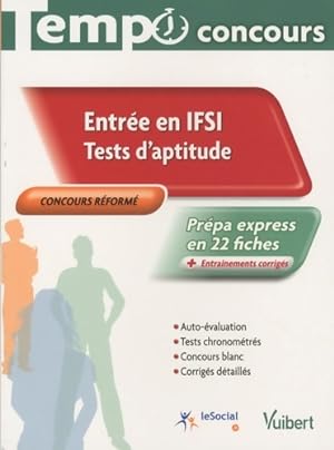 Concours infirmier : Entr e en IFSI. Tests d'aptitude - Marc Delabri re