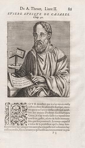 "Eusebe Evesque de Caesaree" - Eusebius von Caesarea (c.260-c.339) historian theologian bishop Po...