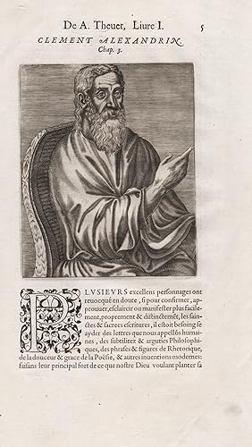"Clement Alexandrin" - Clement of Alexandria (c.150-c.215) philosopher theologian Portrait