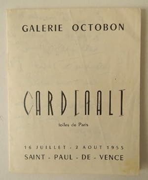 CARDINALI. Invitation au vernissage de lexposition Cardinali à la Galerie Octobon, Saint- Paul-d...