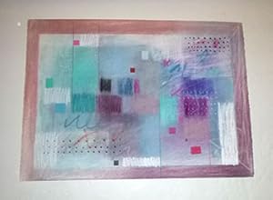 Homage to Rothko and Twombly: Study in multiple colors. I. First edition of the mixed media artwork.