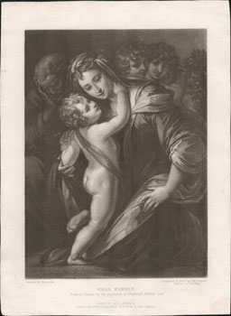 The Holy Family. First edition of the mezzotint .
