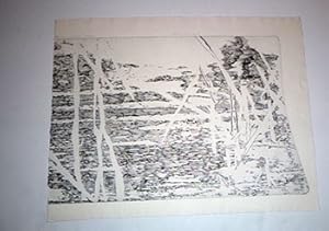 L'Haie du Clochée. First edition of the etching.