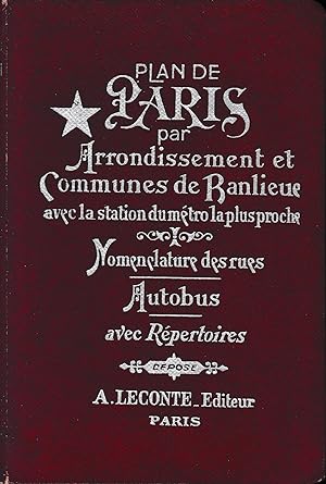 Plan de Paris par Arrondissement et Communes de Banlieue