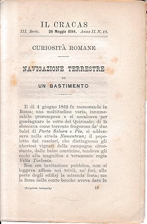 Il Cracas. Diario di Roma. Vol. 2. III serie, 20 Maggio 1894, anno II, n. 18