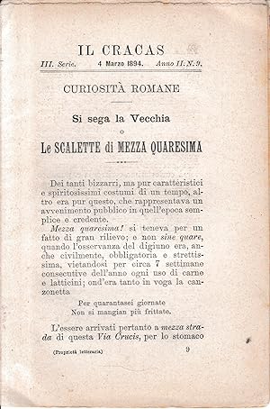 Il Cracas. Diario di Roma. Vol. 1. III serie, 4 Marzo 1894, anno II, n. 9