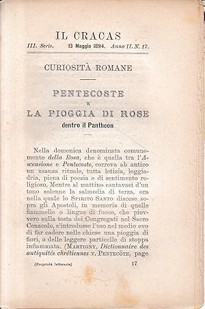 Il Cracas. Diario di Roma. Vol. 2. III serie, 13 Maggio 1894, anno II, n. 17