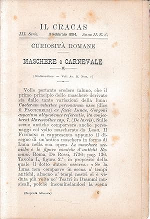 Il Cracas. Diario di Roma. Vol. 1. III serie, 11 Febbraio 1894, anno II, n. 6