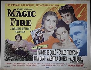Magic Fire Lobby Title Card 1955 Yvonne De Carlo, Carlos Thompson