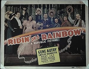 Ridin' on a Rainbow Lobby Title Card 1941 Gene Autry, Smiley Burnette, Mary Lee