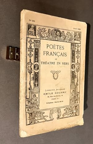Poètes français et théâtre en vers. [Catalogue de vente à prix marqués].