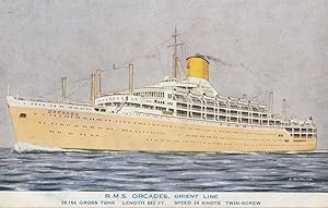 RMS Orcades Orient Line Vintage Rare Ship Postcard