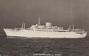 MV Aureol Elder Dempster Lines Rare Ship Real Photo Postcard