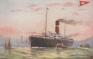 SS Canada Celebrated Liner Dominion Line Tucks Ship Oilette Postcard