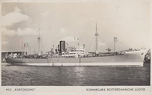 MS Kertosono Koninklijke Rotterdamsche Lloyd Dutch Ship Postcard