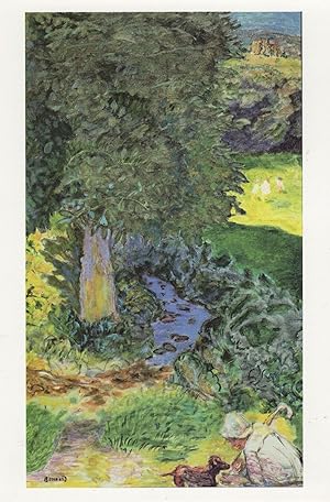 Pierre Bonnard WW1 Marthe And Her Dog Tate Gallery Painting Postcard