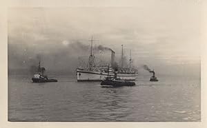 Bramley Moore 1917 WW1 Ship At Lancashire Vintage Photo