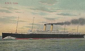 RMS Celtic White Star Lines Vintage Ship Postcard