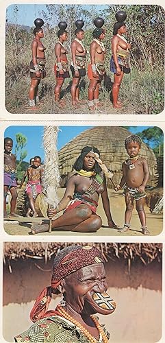 Zulu Warrior Natal Risque African Woman Water Carriers 3x Postcard s