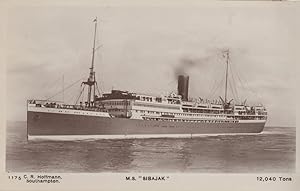 MS Sibajak Rotterdamsche Lloyd Dutch Ship Vintage RPC Postcard