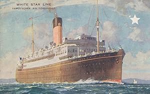 SS Calgaric Steamer Steam Ship White Star Line Old Rare Postcard