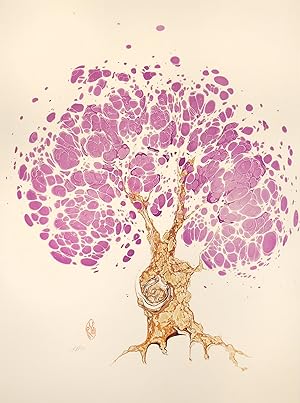 Purple Tree Original Marbled Graphic