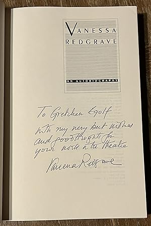 Vanessa Redgrave, an Autobiography [SIGNED]