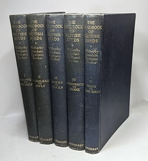 The handbook of british birds - 5 volumes: 1/ Crows to firecrest + 2/ Warblers to owls + 3/ Hawks...