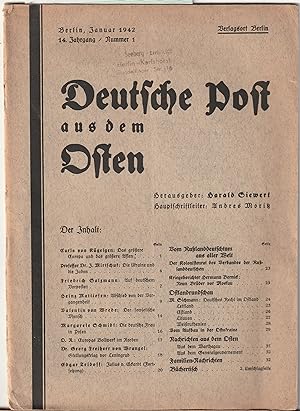 Deutsche Post aus dem Osten Januar 1942, 14. Jahrgang / Nummer 1