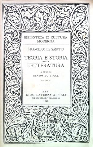 Teoria e storia della letteratura. Volume II