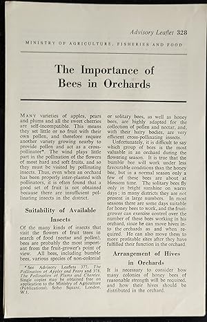 "The Importance of Bees in Orchards" Advisory Leaflet 328