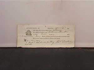 Sailing Vessel Albion - Payment order fro a crew member dated Bristol, April 2nd, 1841