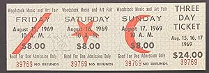 Woodstock Music and Art Fair [three day ticket signed by psychedelic artist Stanley Mouse]
