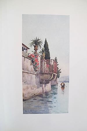 1905 Original Italian Print - Italian Travel Colour Plate - A Balcony