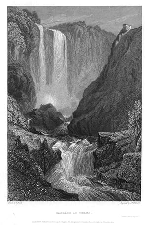CASCADE AT TERNI, in the southern portion of the region of Umbria in central Italy,1830 Steel Eng...