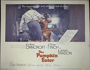 The Pumpkin Eater Lobby Title Card 1964 Anne Bancroft, Peter Finch