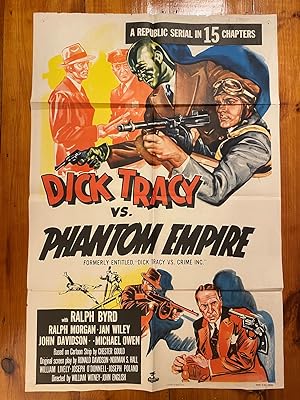 Dick Tracy Vs Phantom Empire One Sheet 1952 Ralph Byrd, Michael Owen