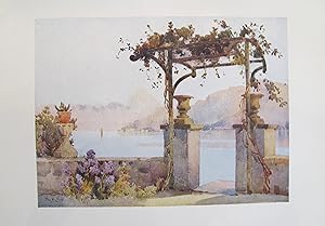 1905 Original Italian Print - Italian Travel Colour Plate - Limonta, Lago di Como