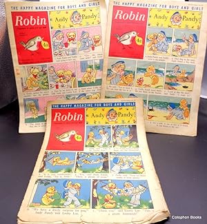 Robin. British Comic. Companion to the Eagle, Girl and Swift. 3 issues for 1954-55. Andy Pandy co...